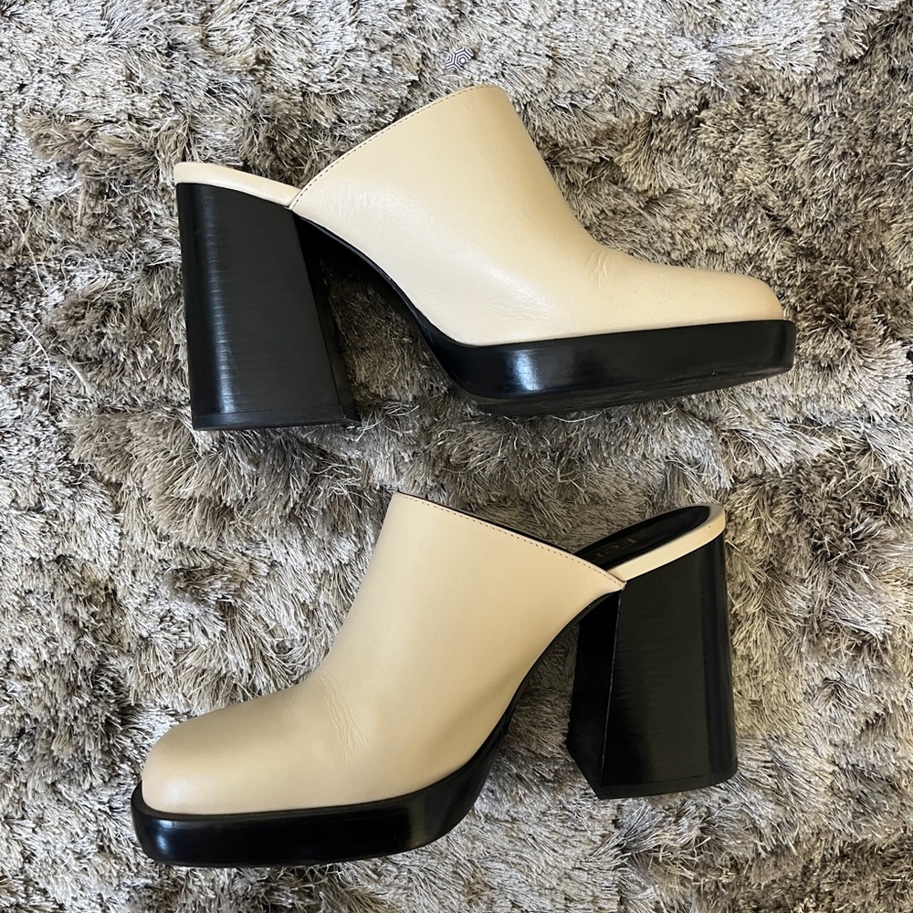 FENERS le clog in ivory beige size 39